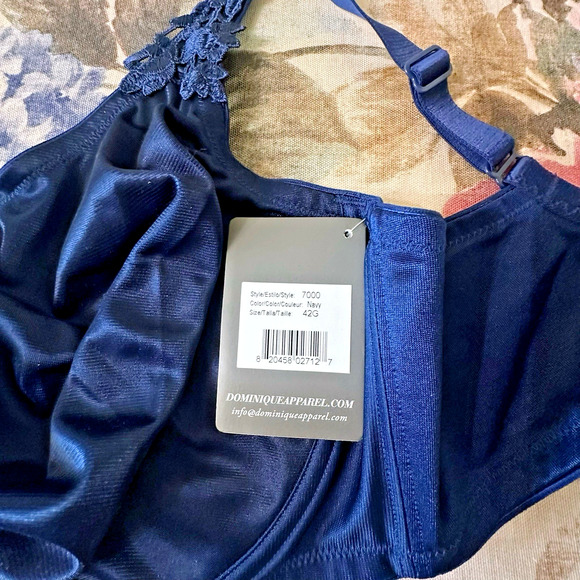 NWT Dominique Mystique Comfort Fit Seamless Minimizer Bra Size 42G Navy Blue - Picture 10 of 12